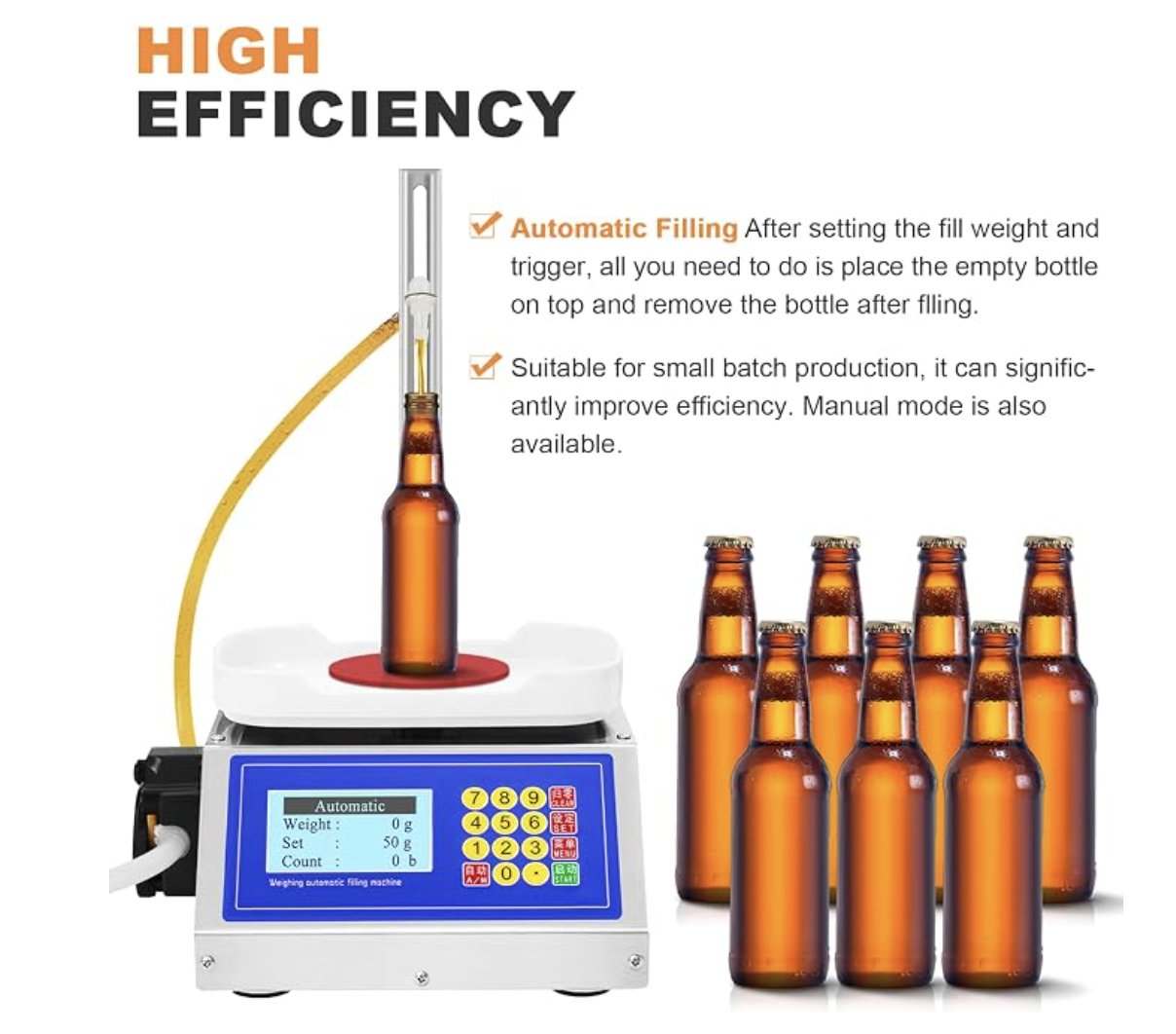 Bottle filling machine for Wine